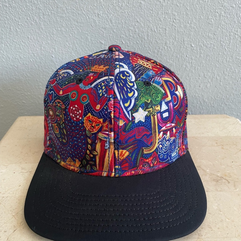 Carlos Santana Multicolor Patterned Hat